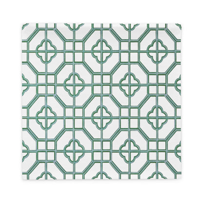 Jade & Celadon Oriental Trellis throw cushion cover - rubberchicken.studio