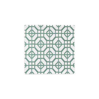 Jade & Celadon Oriental Trellis throw cushion cover - rubberchicken.studio