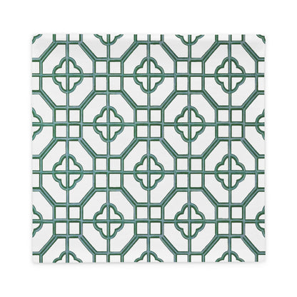 Jade & Celadon Oriental Trellis throw cushion cover - rubberchicken.studio