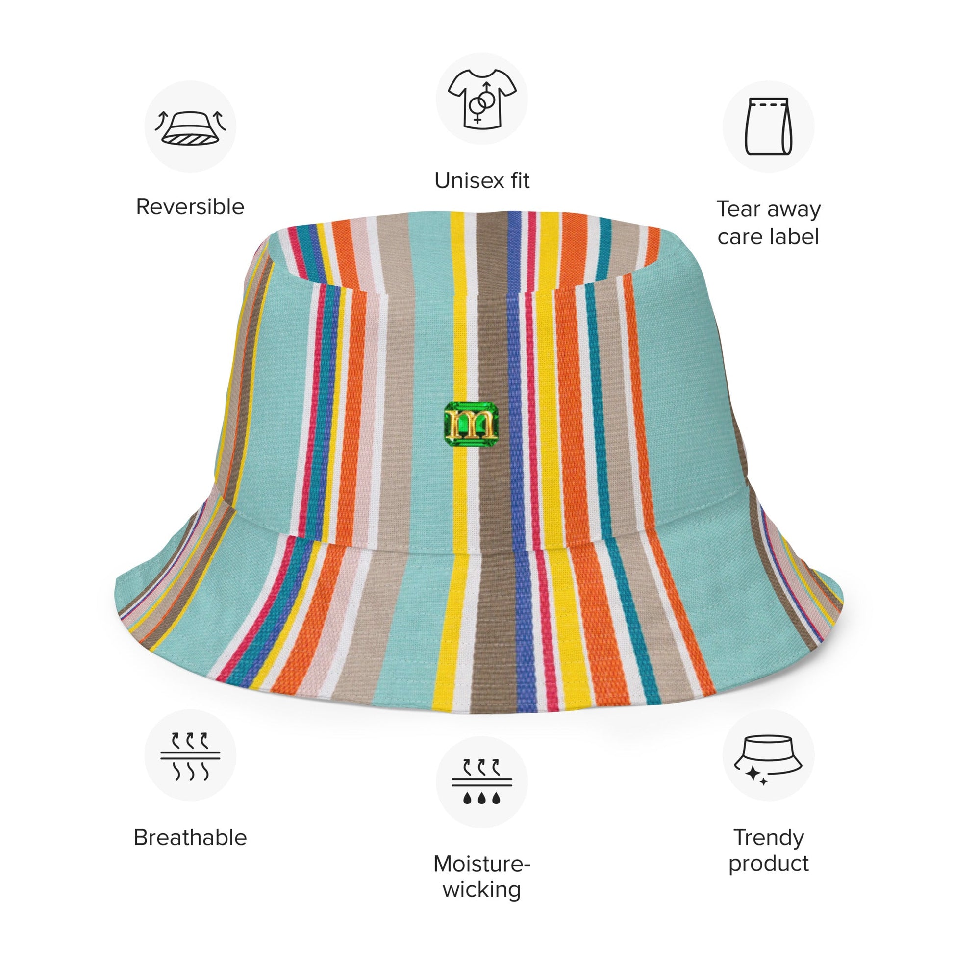 Llandudno - Reversible Bucket Hat by Mollie - rubberchicken.studio