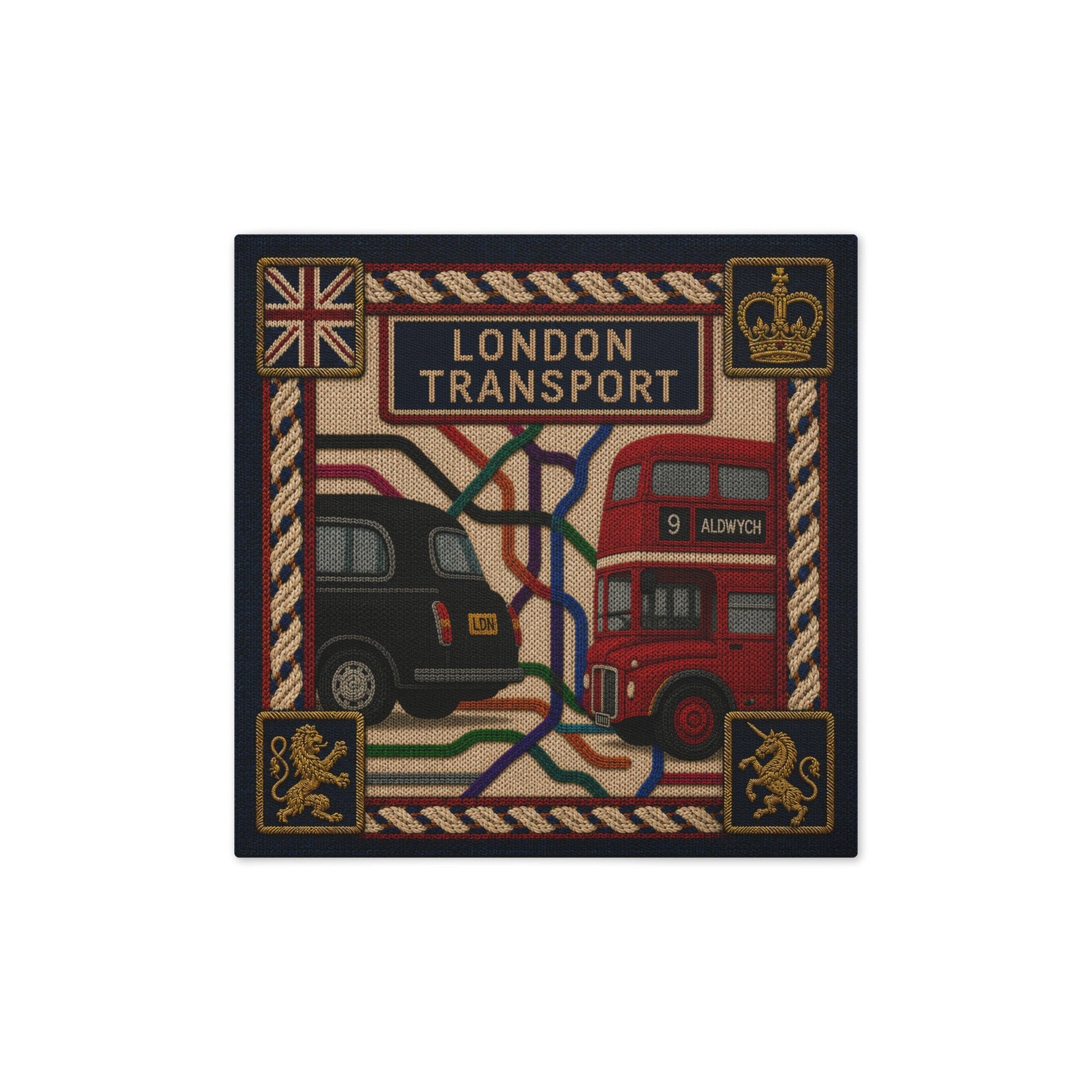 London Transport cotton throw cushion cover - rubberchicken.studio