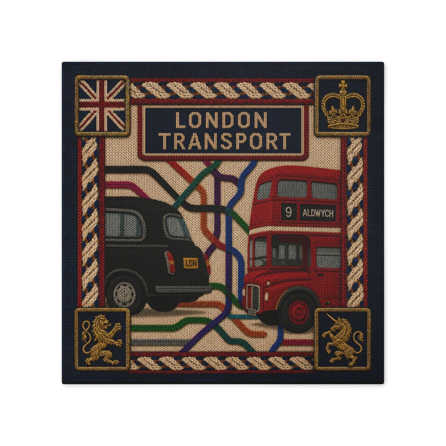 London Transport cotton throw cushion cover - rubberchicken.studio