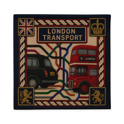 London's Transport throw cushion cover - rubberchicken.studio