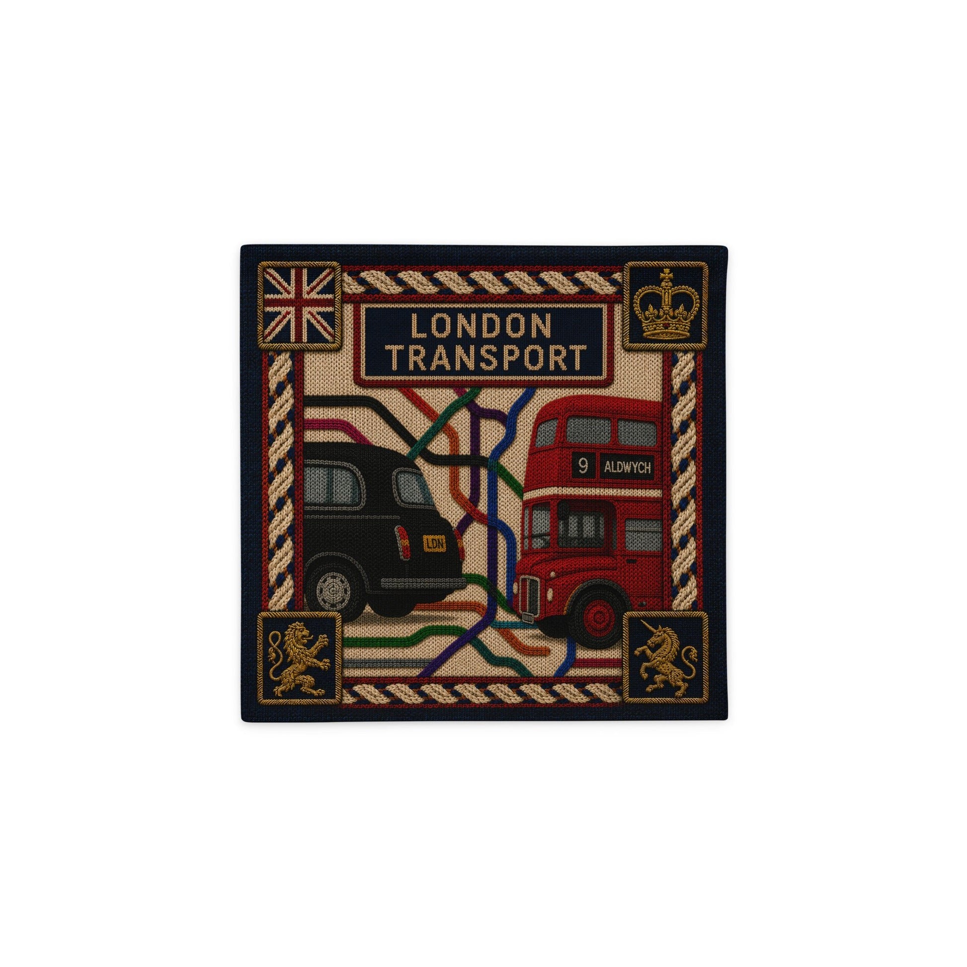London's Transport throw cushion cover - rubberchicken.studio