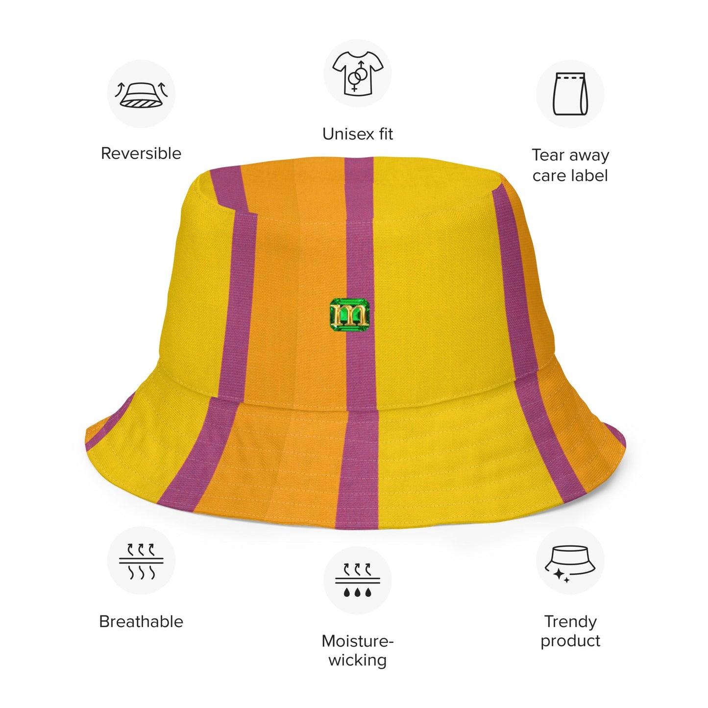 Mablethorpe - Reversible Bucket Hat by Mollie - rubberchicken.studio
