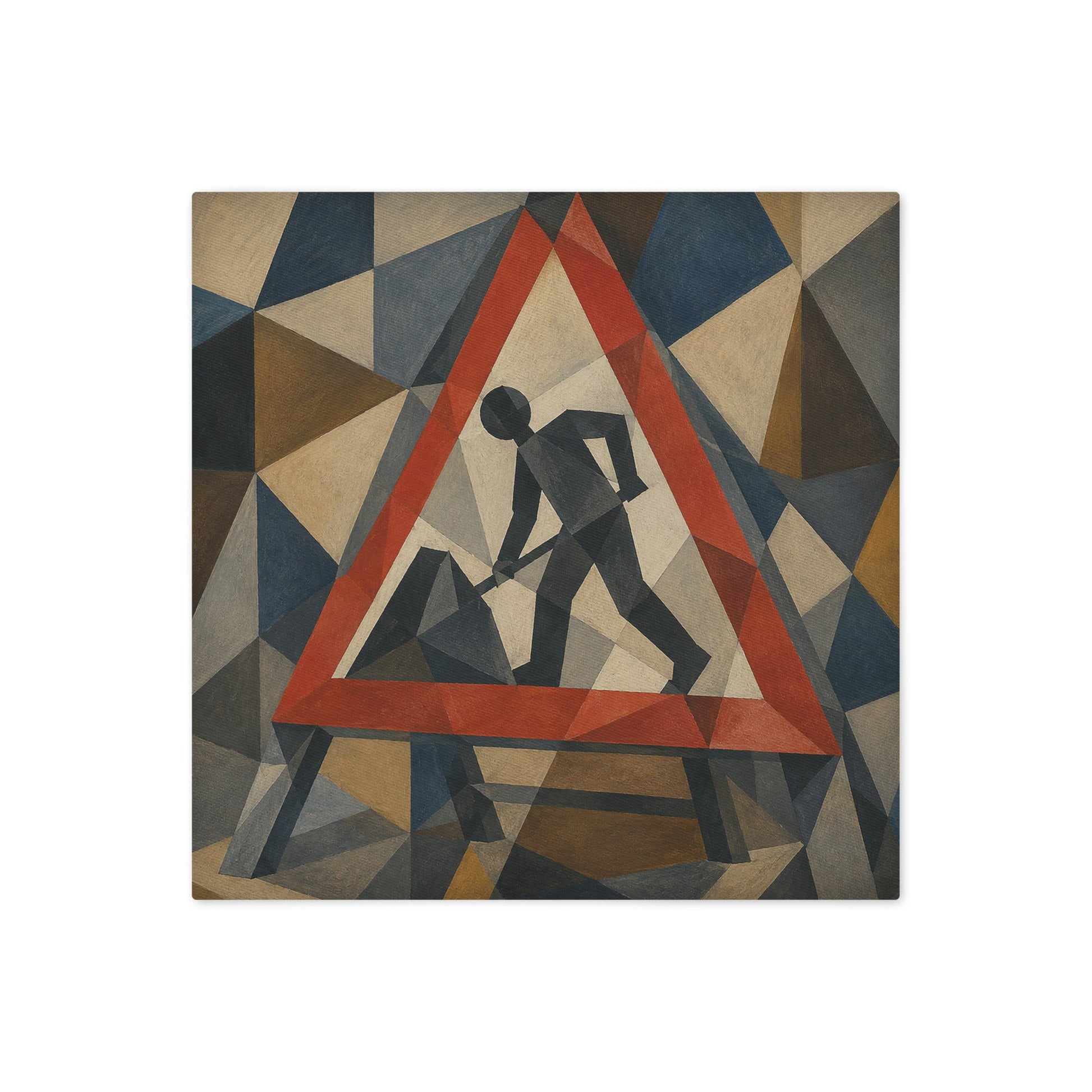 Men at Work cotton throw cushion cover - rubberchicken.studio