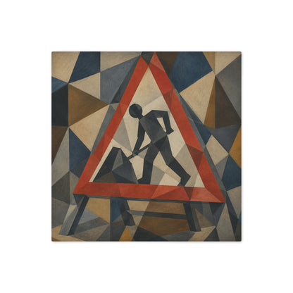 Men at Work cotton throw cushion cover - rubberchicken.studio