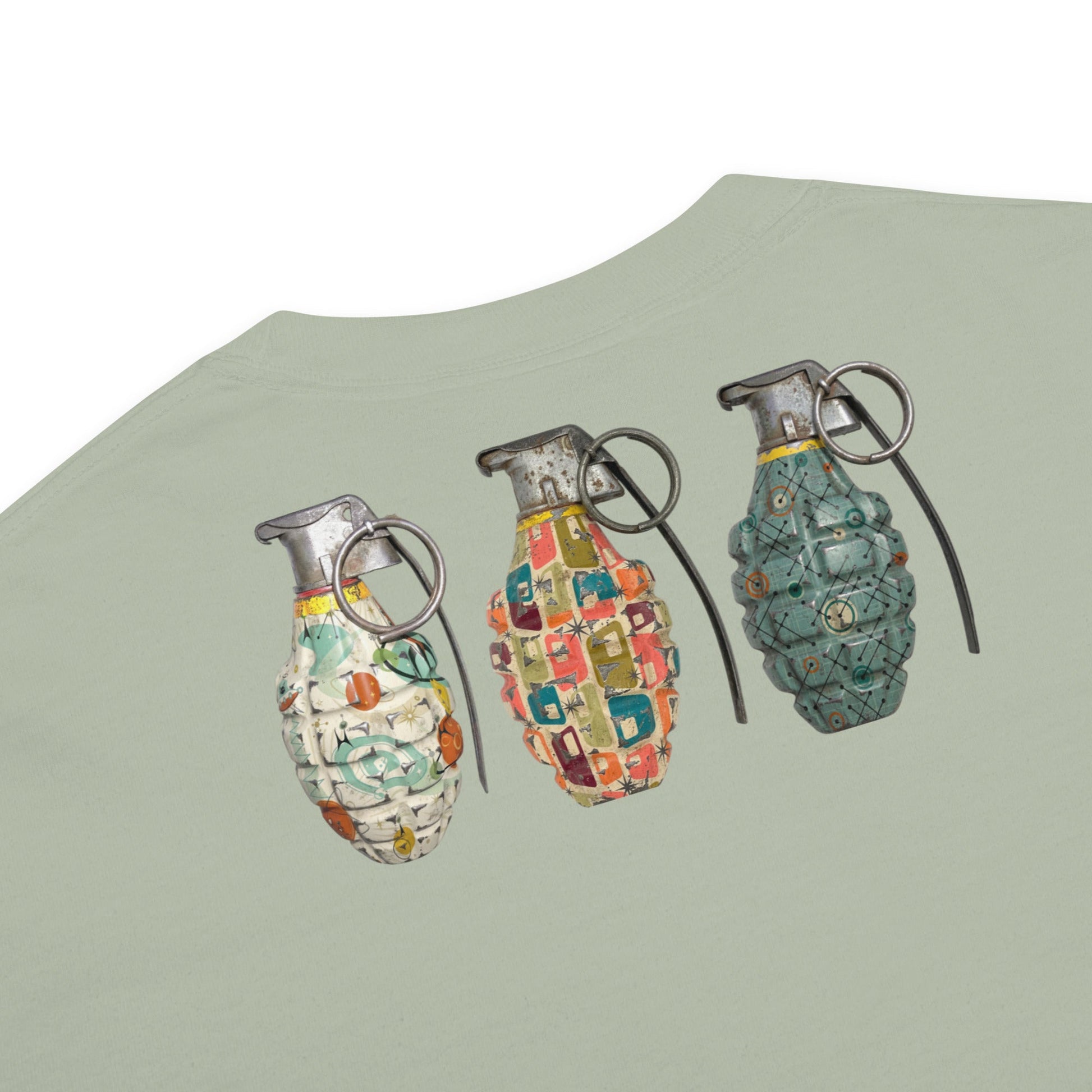 Mid-Century Grenades Trio T-Shirt - rubberchicken.studio