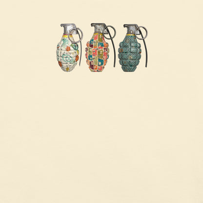 Mid-Century Grenades Trio T-Shirt - rubberchicken.studio