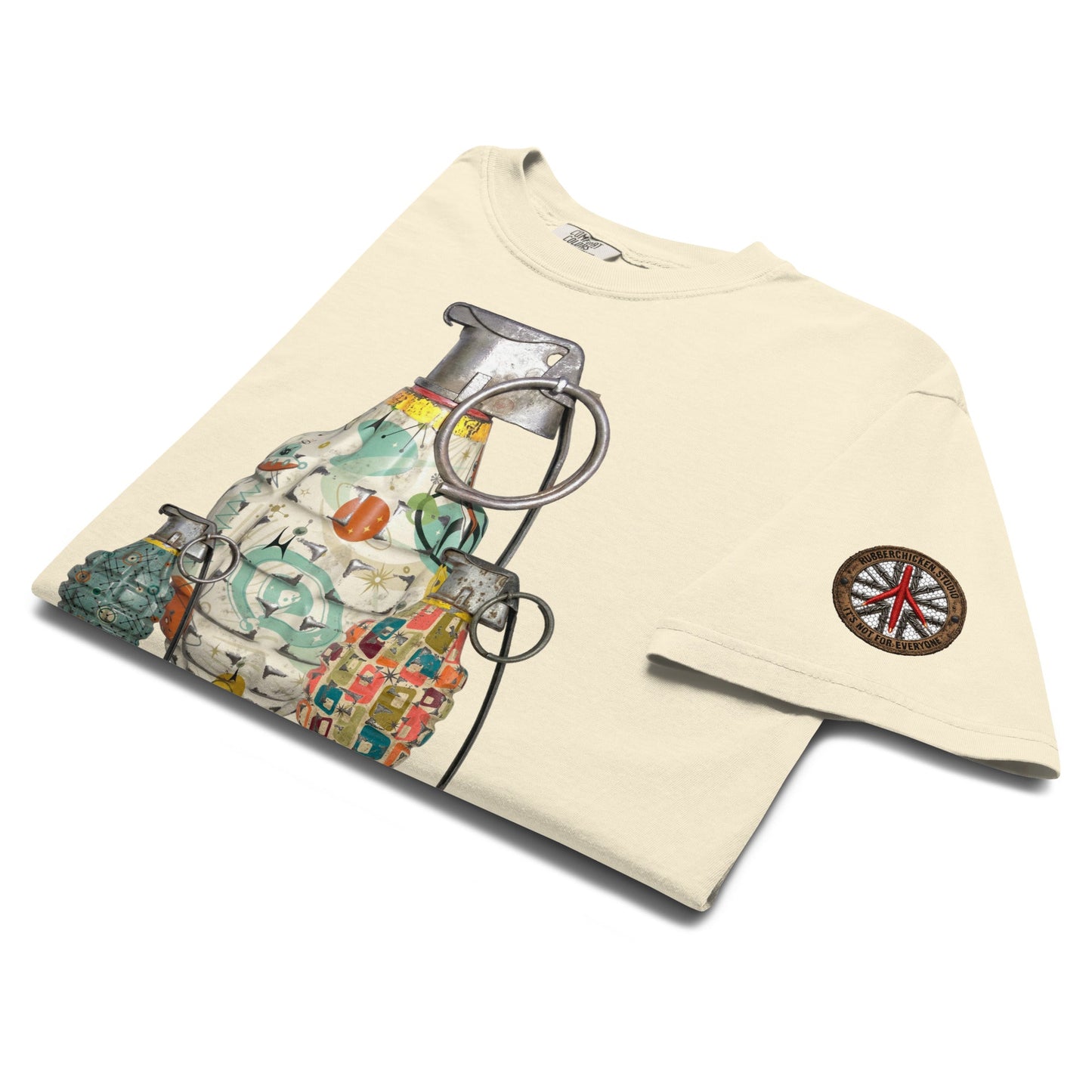 Mid-Century Grenades Trio T-Shirt - rubberchicken.studio