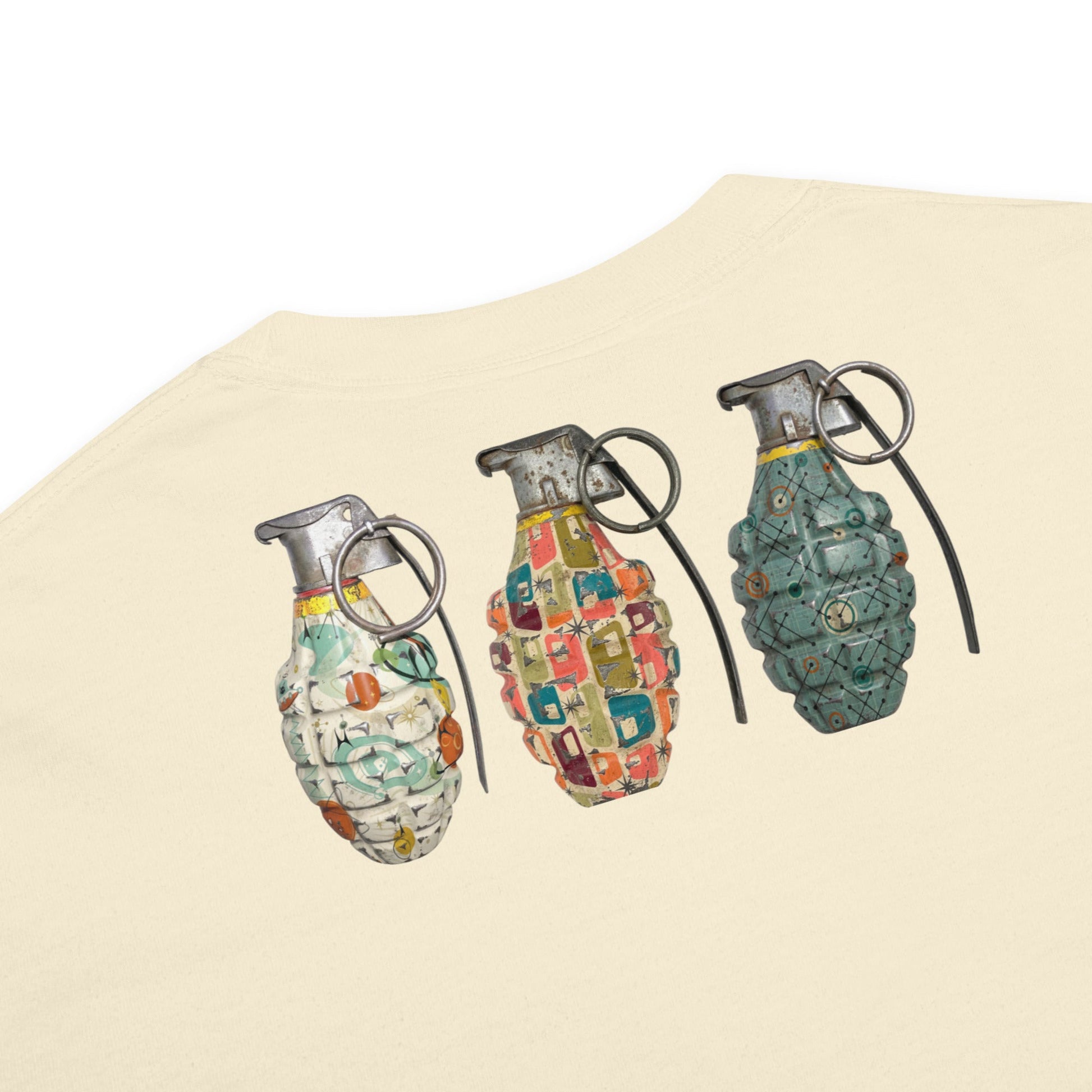 Mid-Century Grenades Trio T-Shirt - rubberchicken.studio