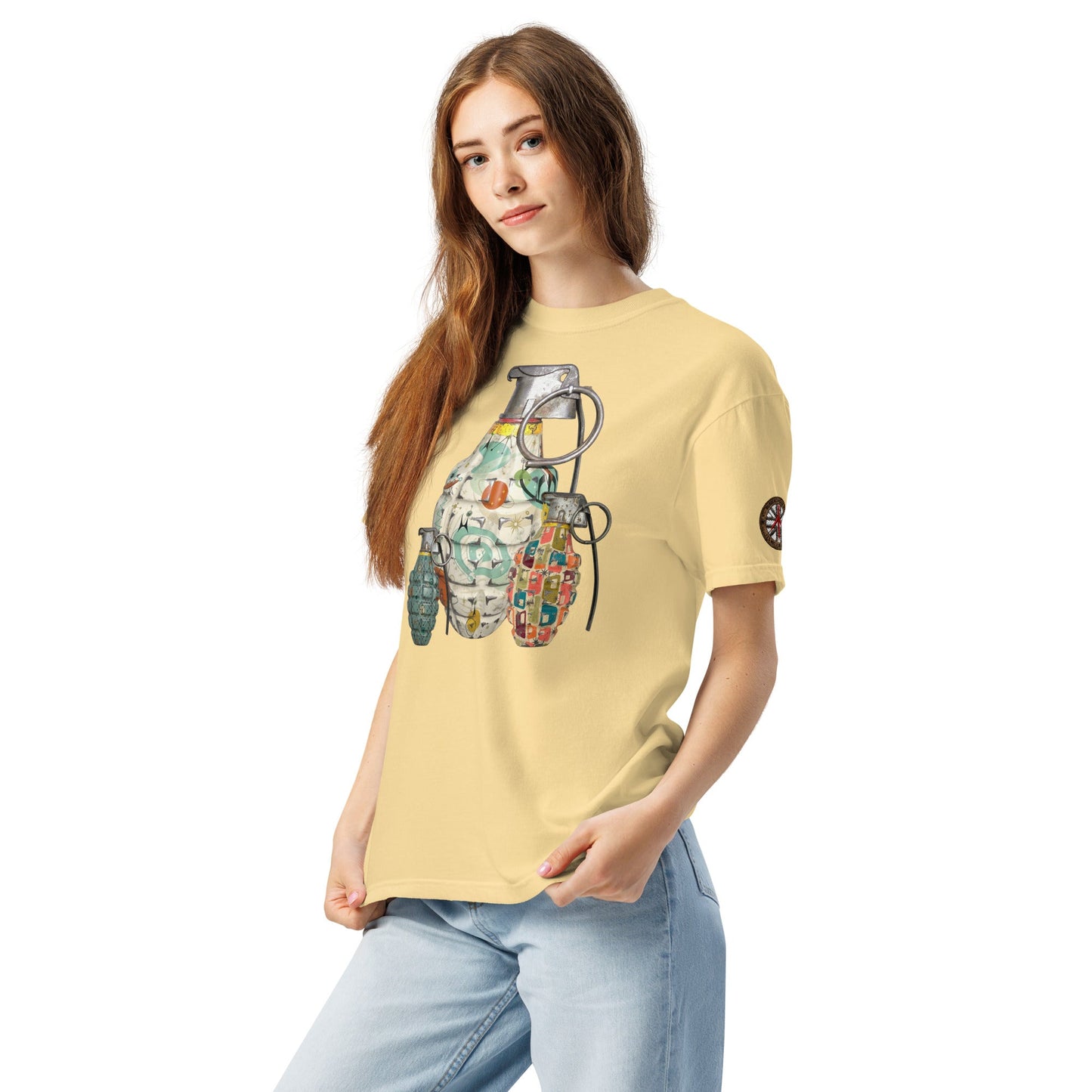 Mid-Century Grenades Trio T-Shirt - rubberchicken.studio