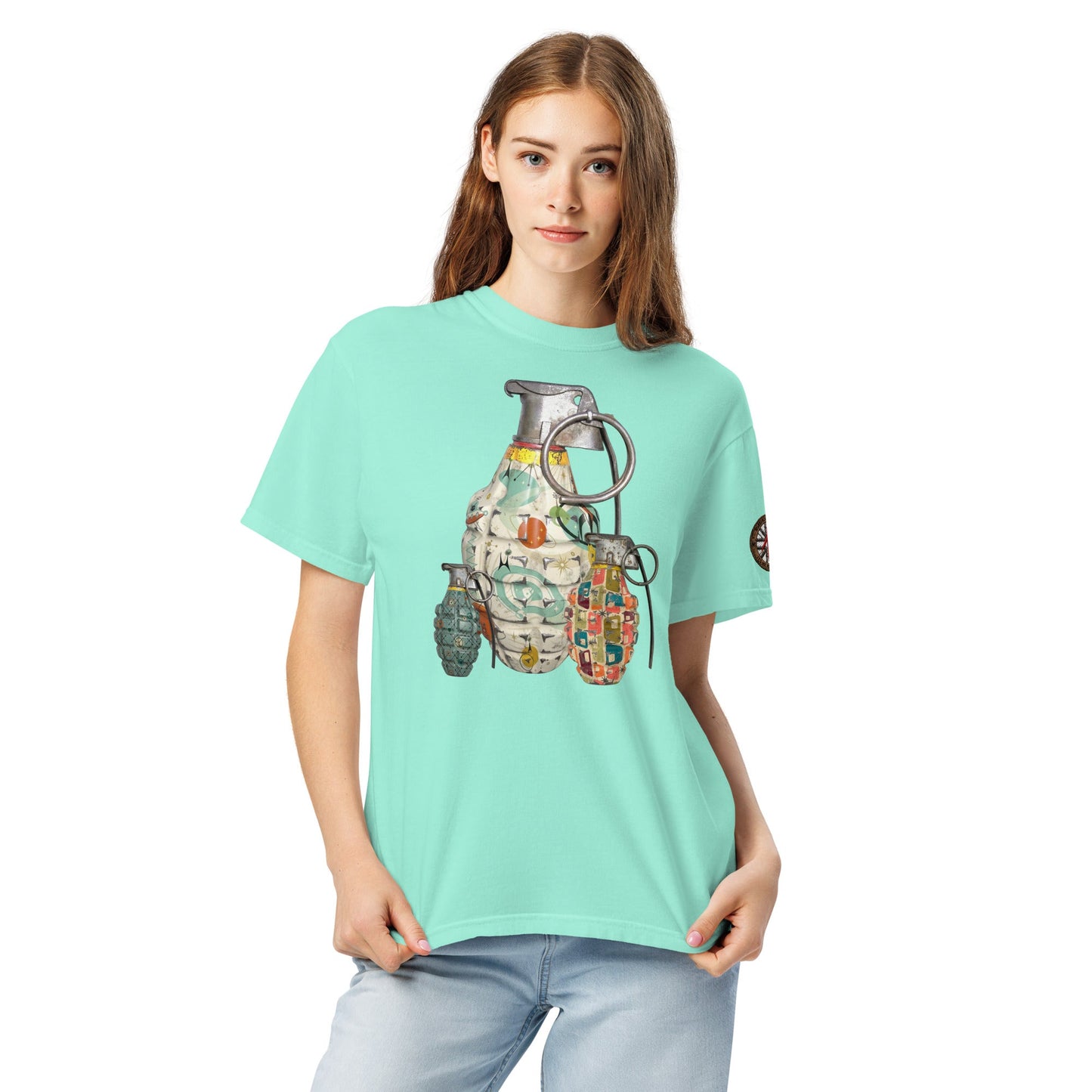Mid-Century Grenades Trio T-Shirt - rubberchicken.studio