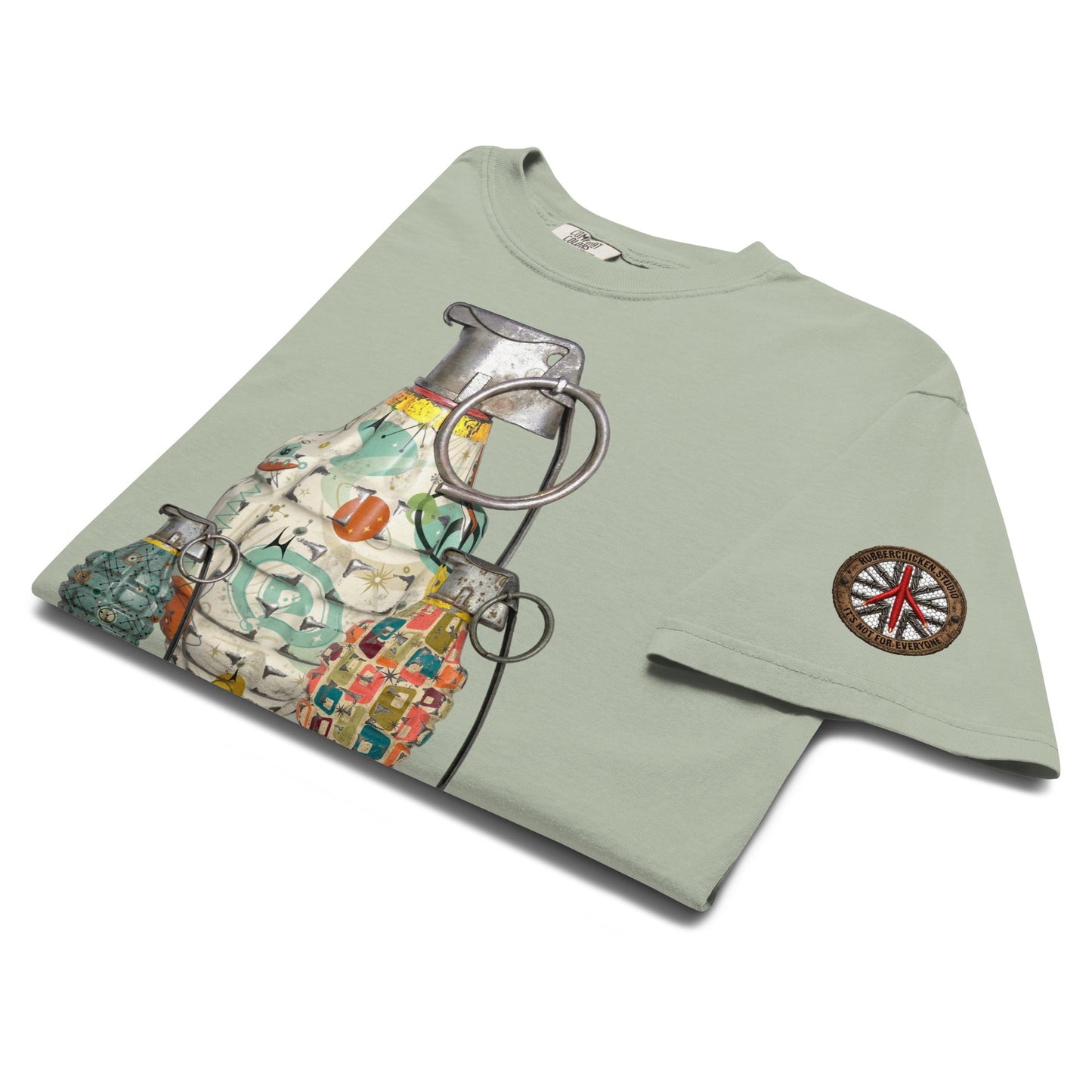 Mid-Century Grenades Trio T-Shirt - rubberchicken.studio