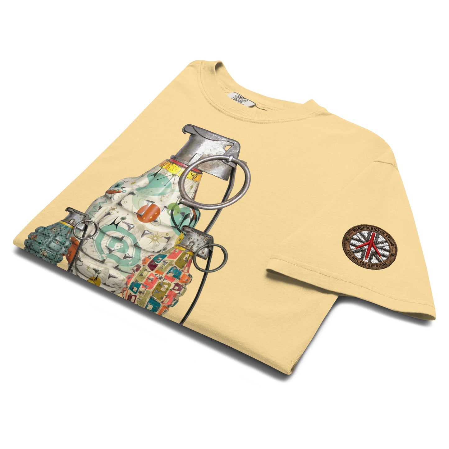 Mid-Century Grenades Trio T-Shirt - rubberchicken.studio