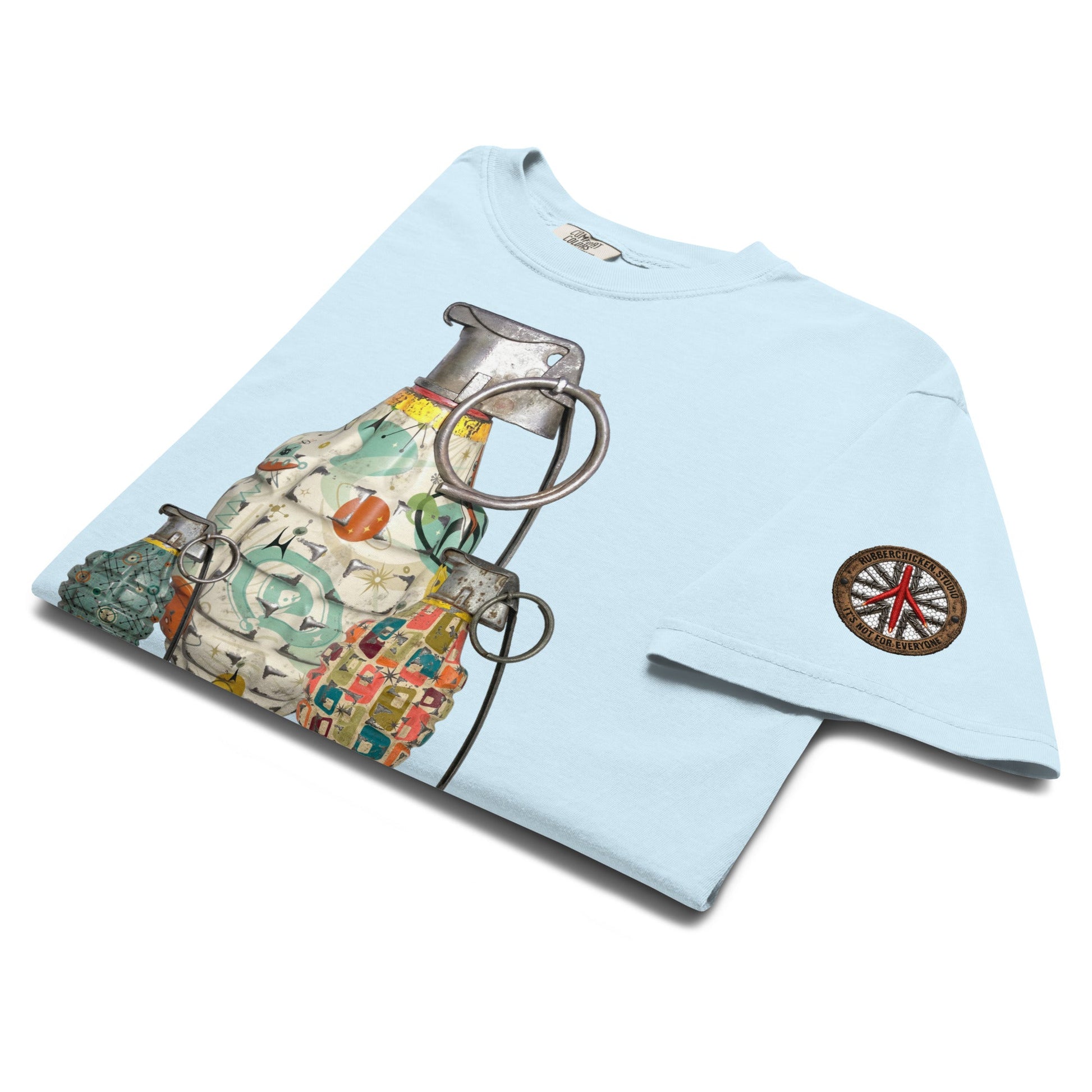 Mid-Century Grenades Trio T-Shirt - rubberchicken.studio