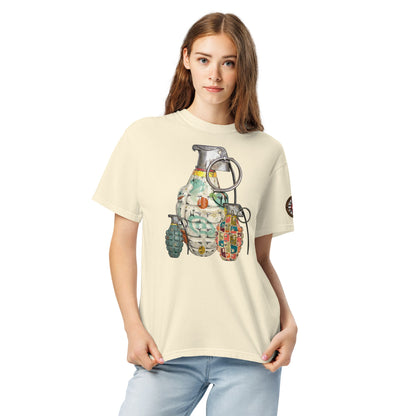 Mid-Century Grenades Trio T-Shirt - rubberchicken.studio