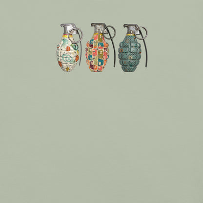 Mid-Century Grenades Trio T-Shirt - rubberchicken.studio