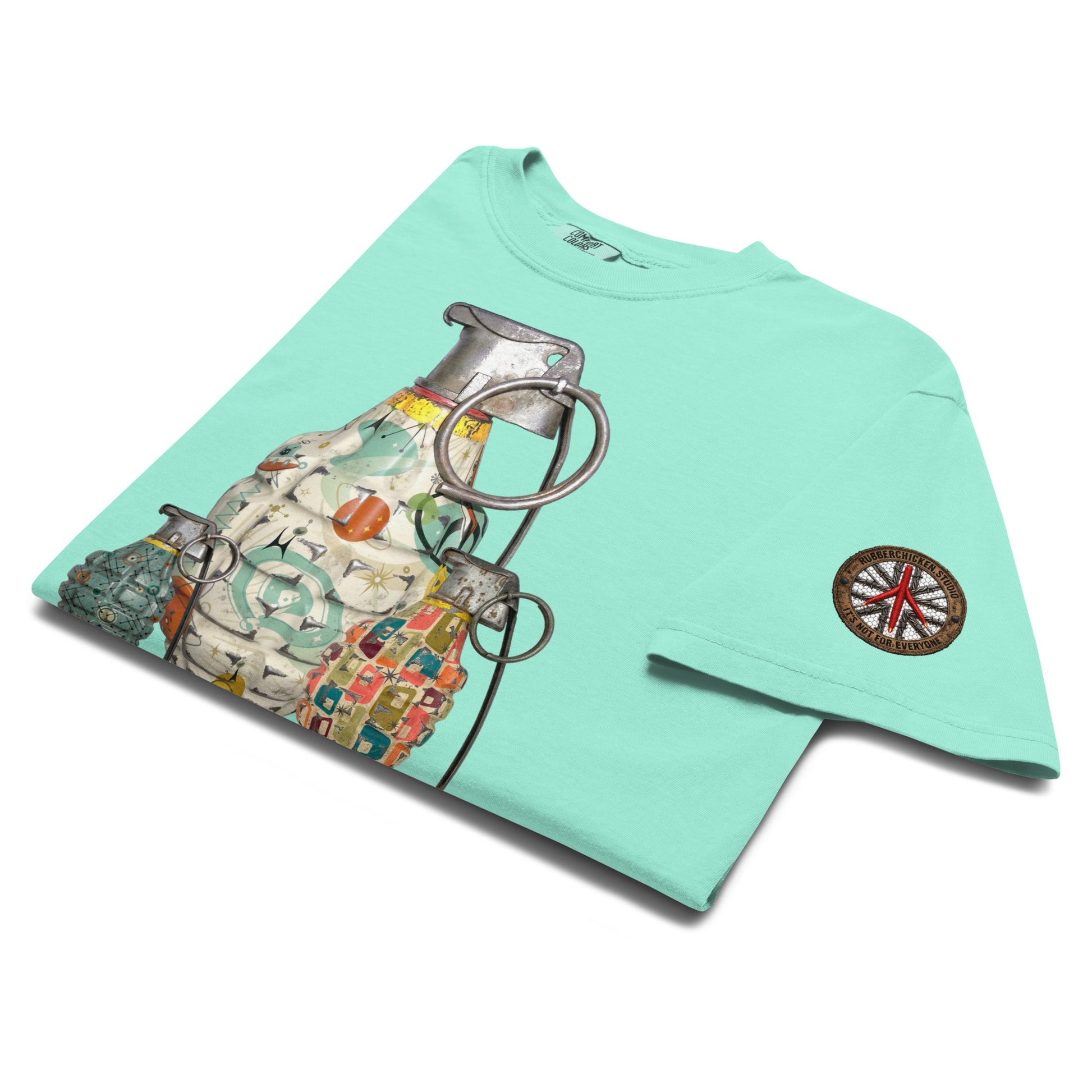 Mid-Century Grenades Trio T-Shirt - rubberchicken.studio