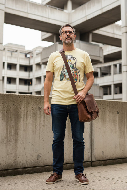 Mid-Century Grenades Trio T-Shirt - rubberchicken.studio