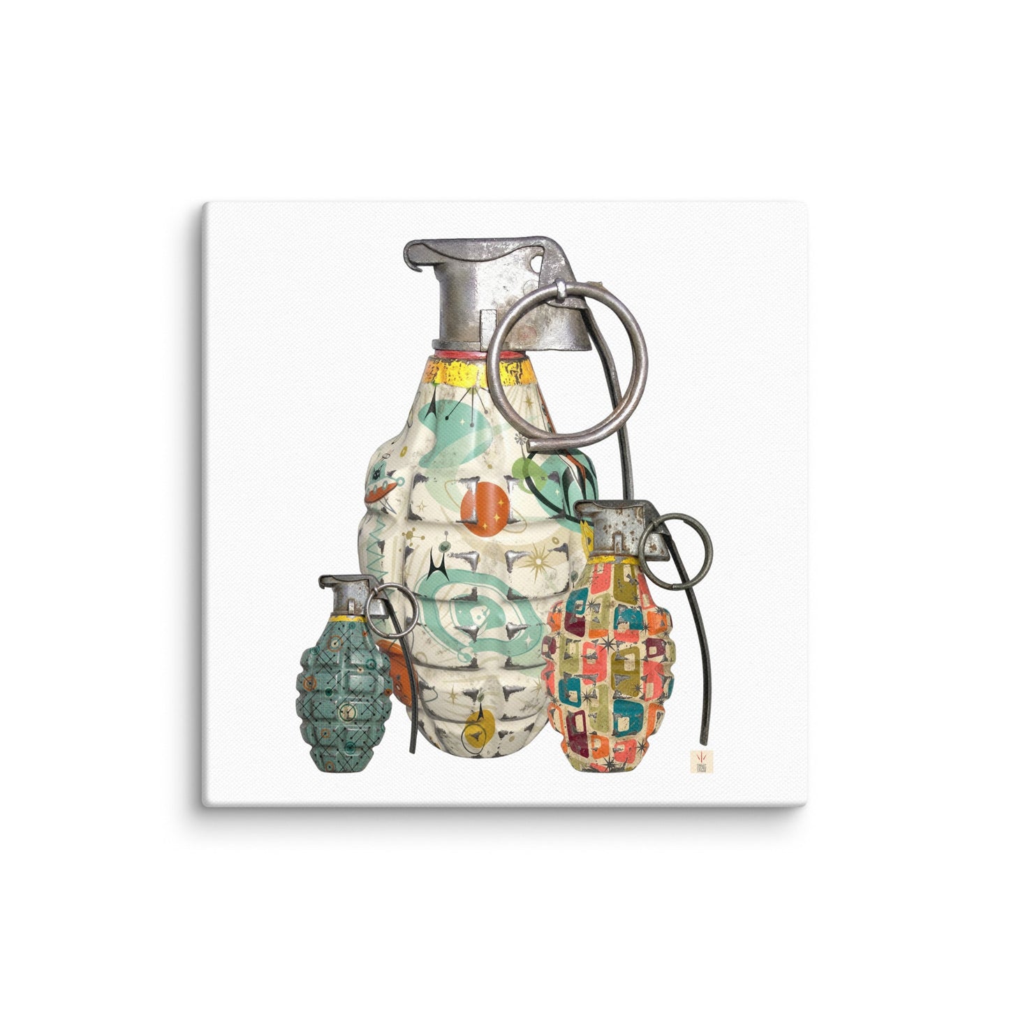 Mid-Century Wallpaper - Art Print Canvas - rubberchicken.studio
