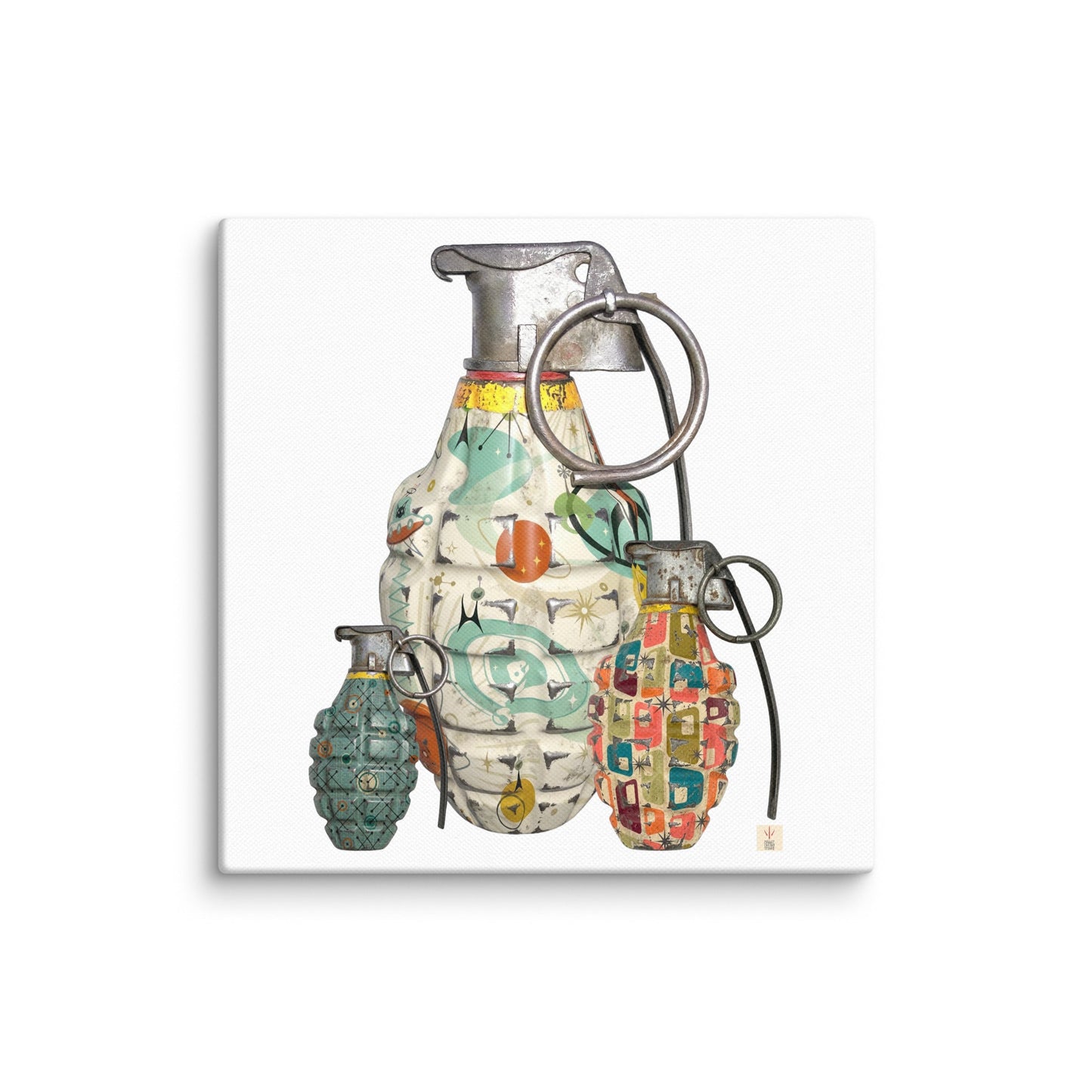 Mid-Century Wallpaper - Art Print Canvas - rubberchicken.studio