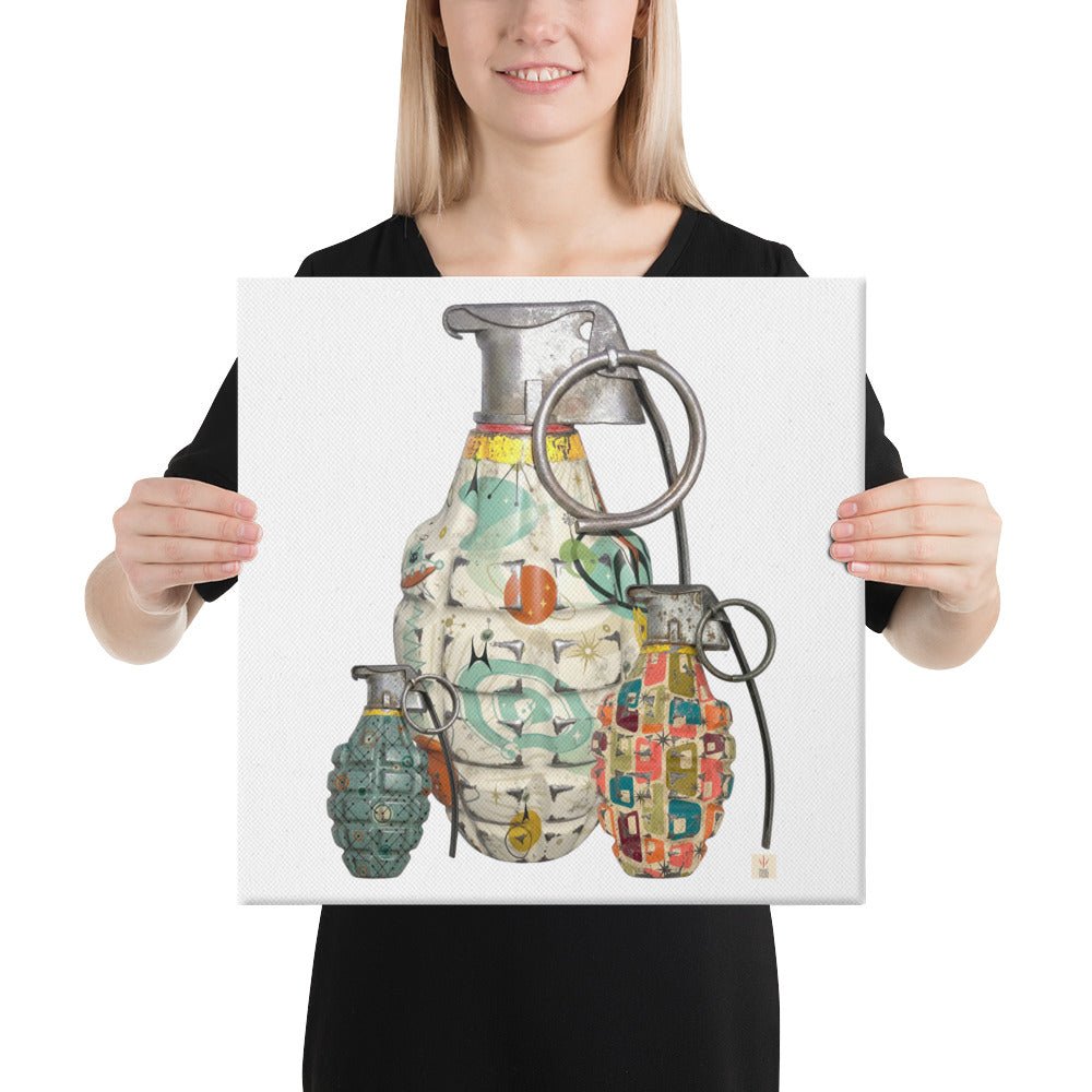 Mid-Century Wallpaper - Art Print Canvas - rubberchicken.studio