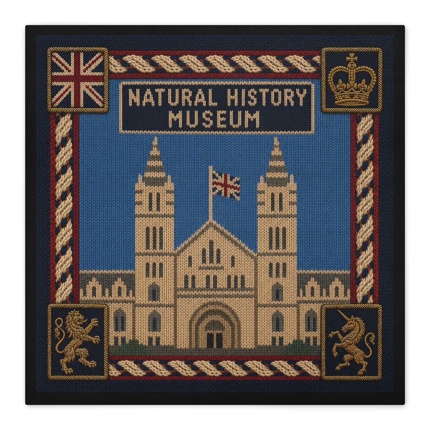 Natural History Museum cotton throw cushion cover - rubberchicken.studio