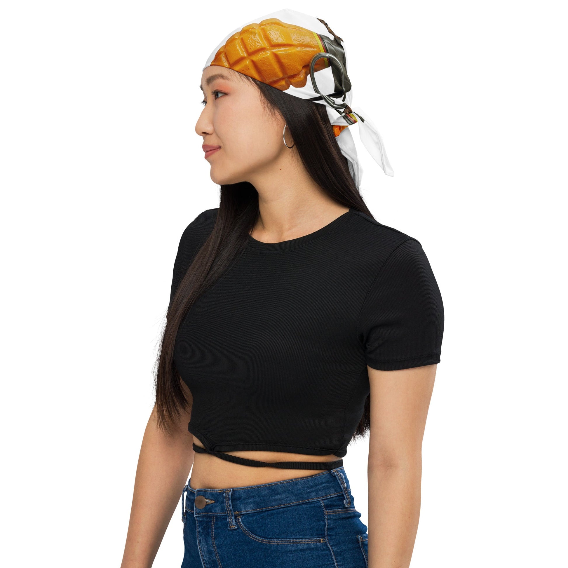 Oranges and Logos All-over print Bandana - rubberchicken.studio