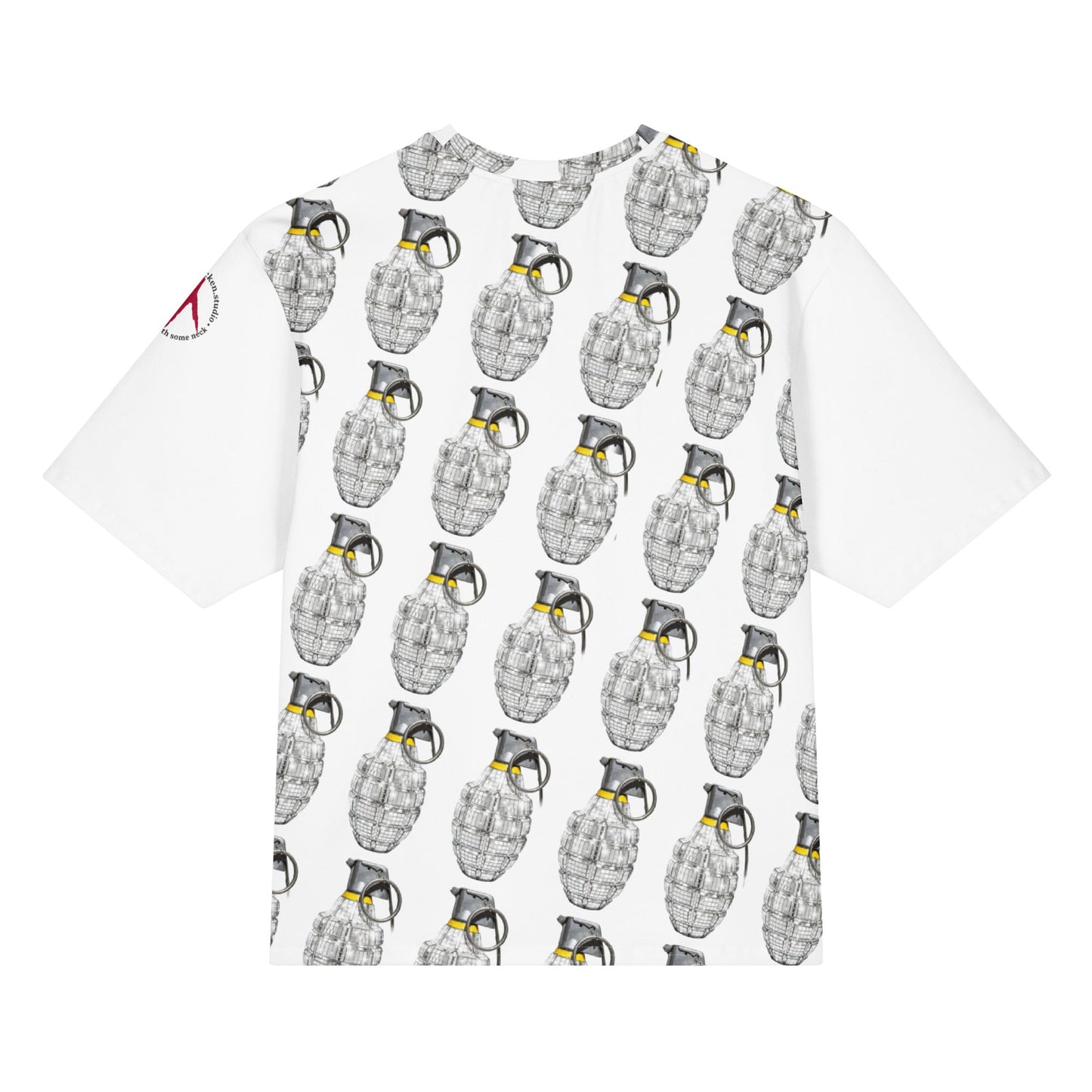 Oversized All-Over Print Willow Pattern Multi Grenade T-Shirt - rubberchicken.studio