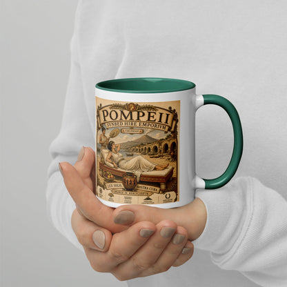 Pompeii Sunbeds Hire Mug by Toby - rubberchicken.studio
