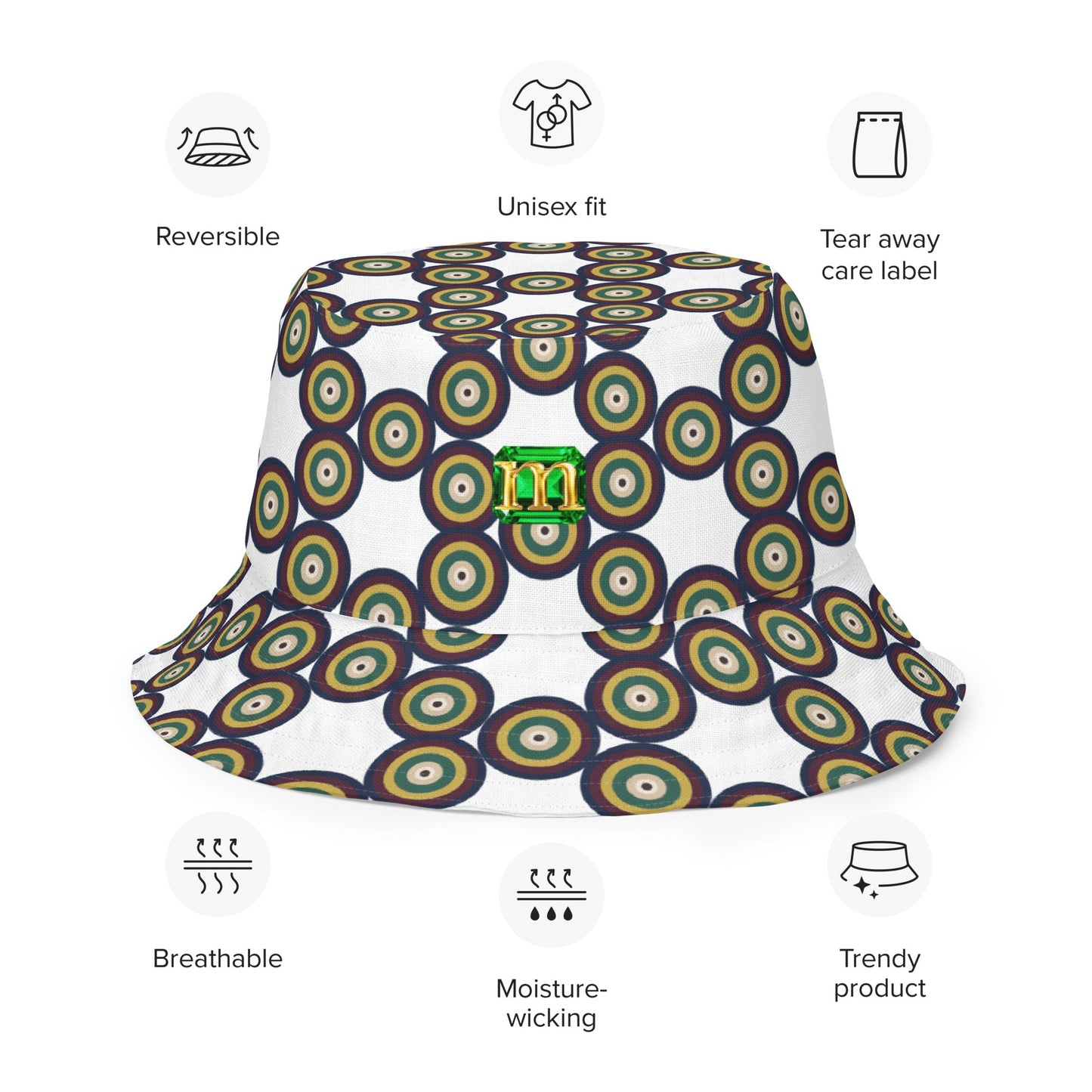 Reversible Bucket Hat 1 by Mollie - rubberchicken.studio