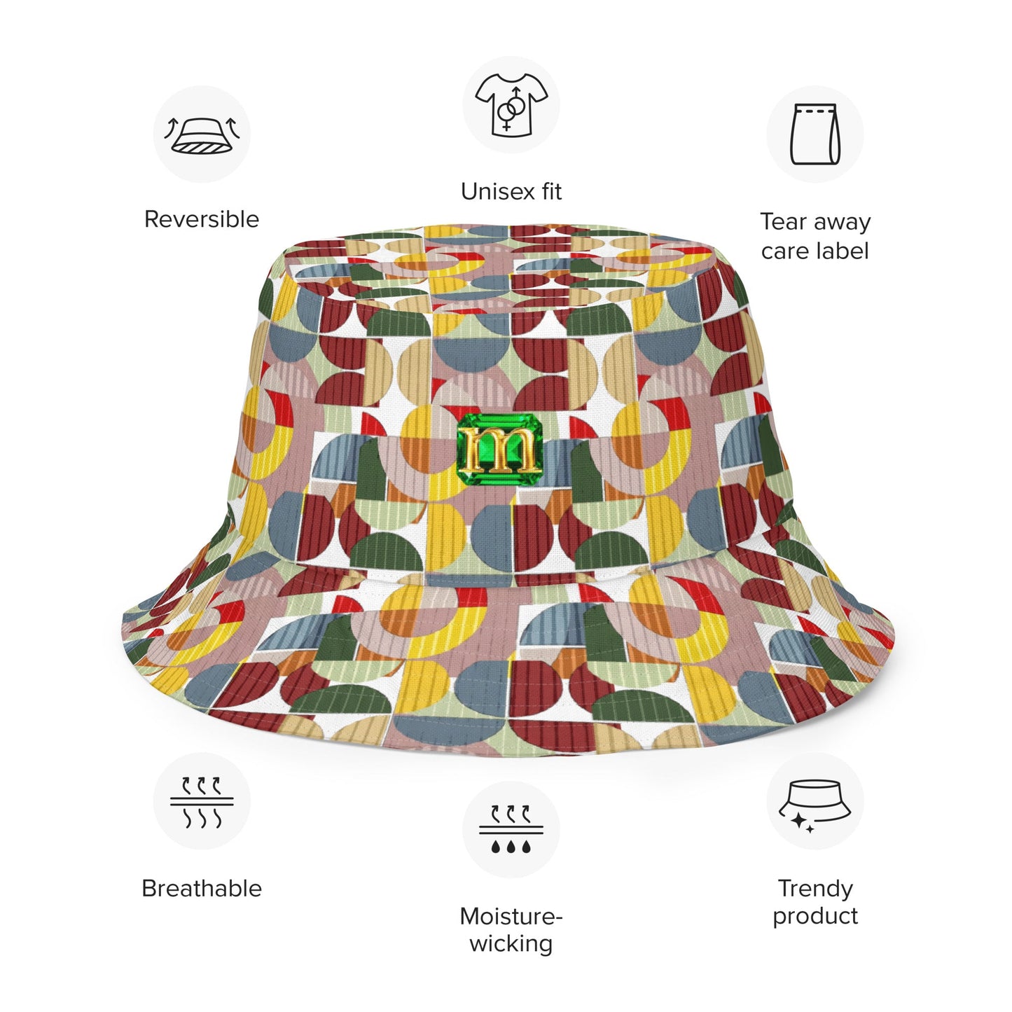 Reversible Bucket Hat 1 by Mollie - rubberchicken.studio