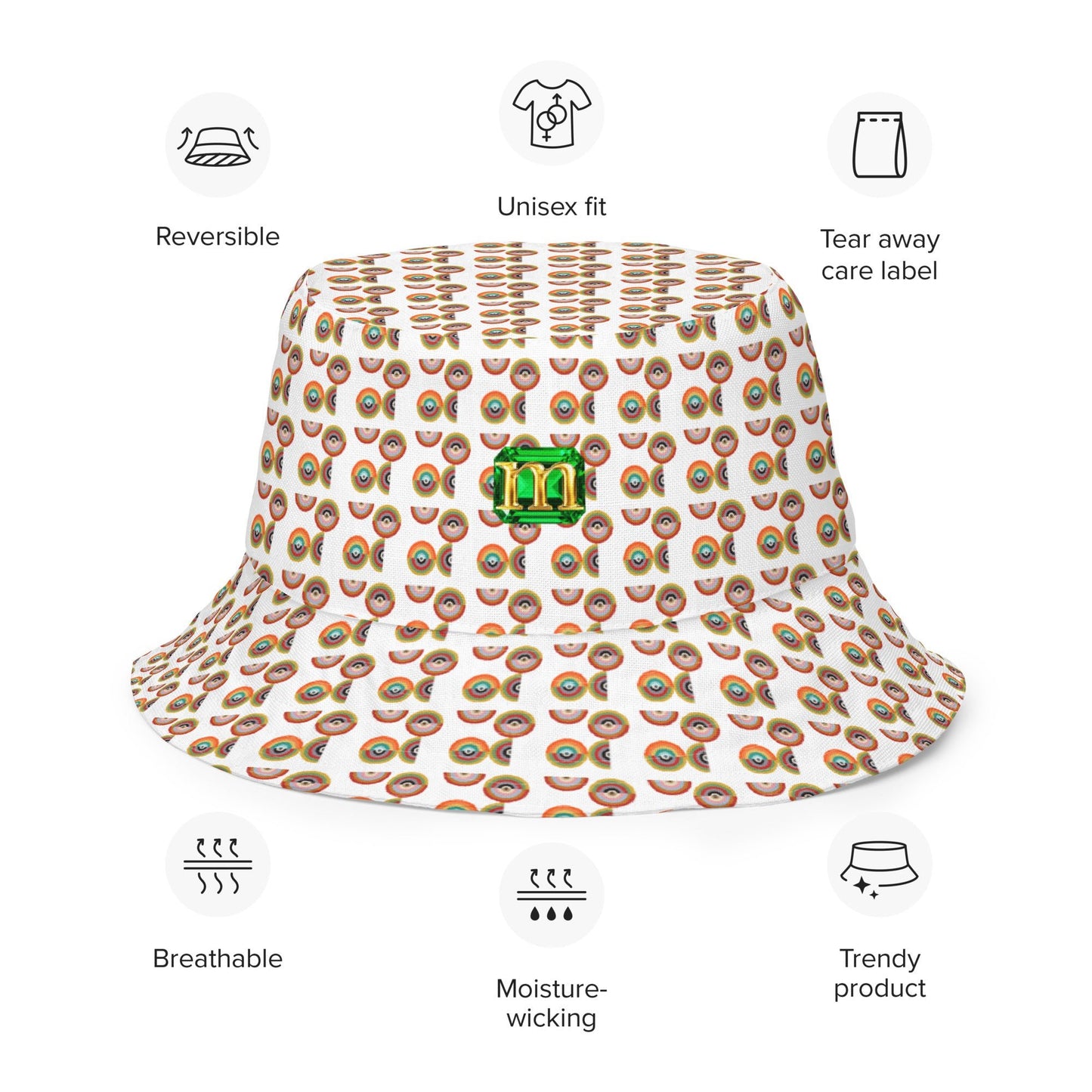 Reversible Bucket Hat 2 by Mollie - rubberchicken.studio