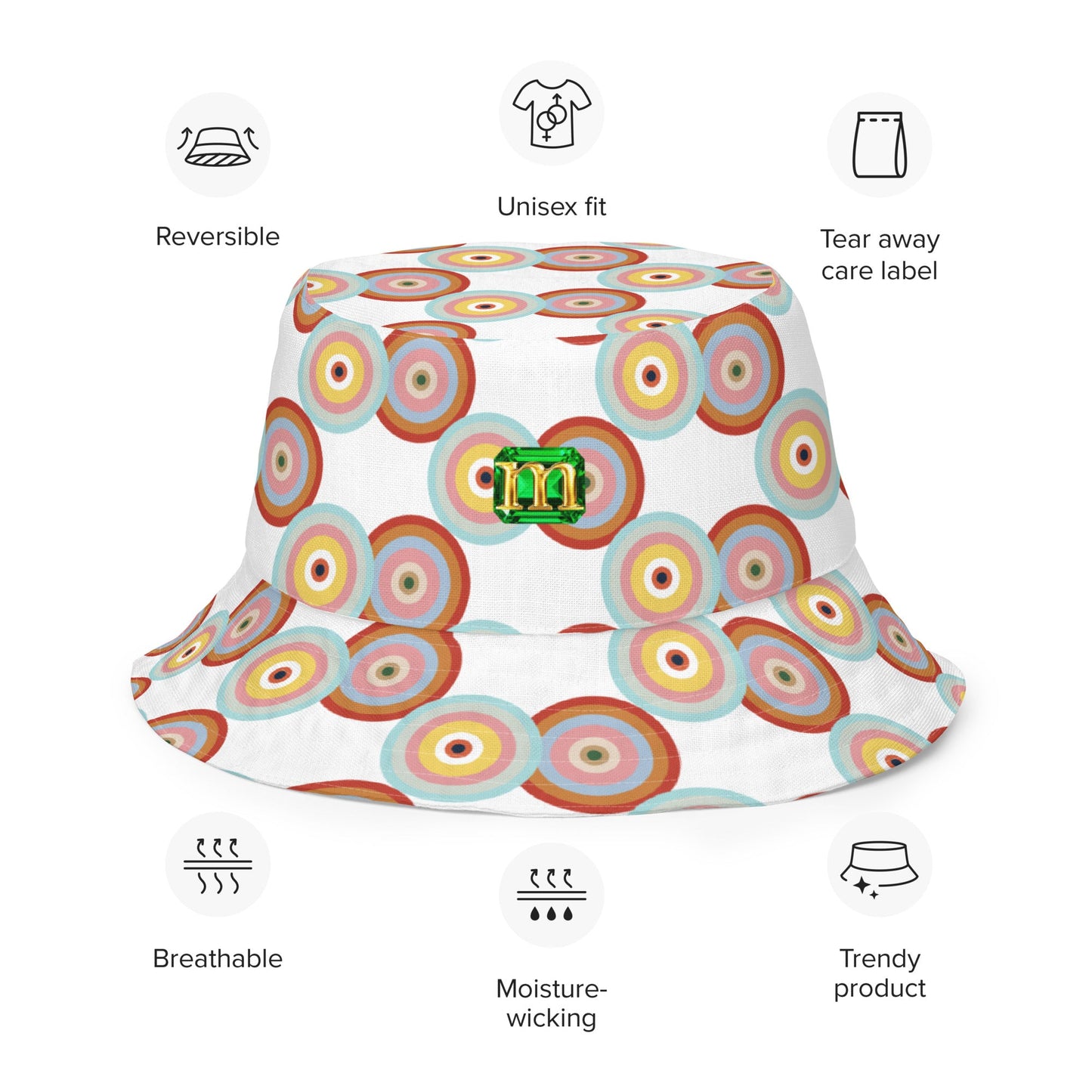 Reversible Bucket Hat 4 by Mollie - rubberchicken.studio