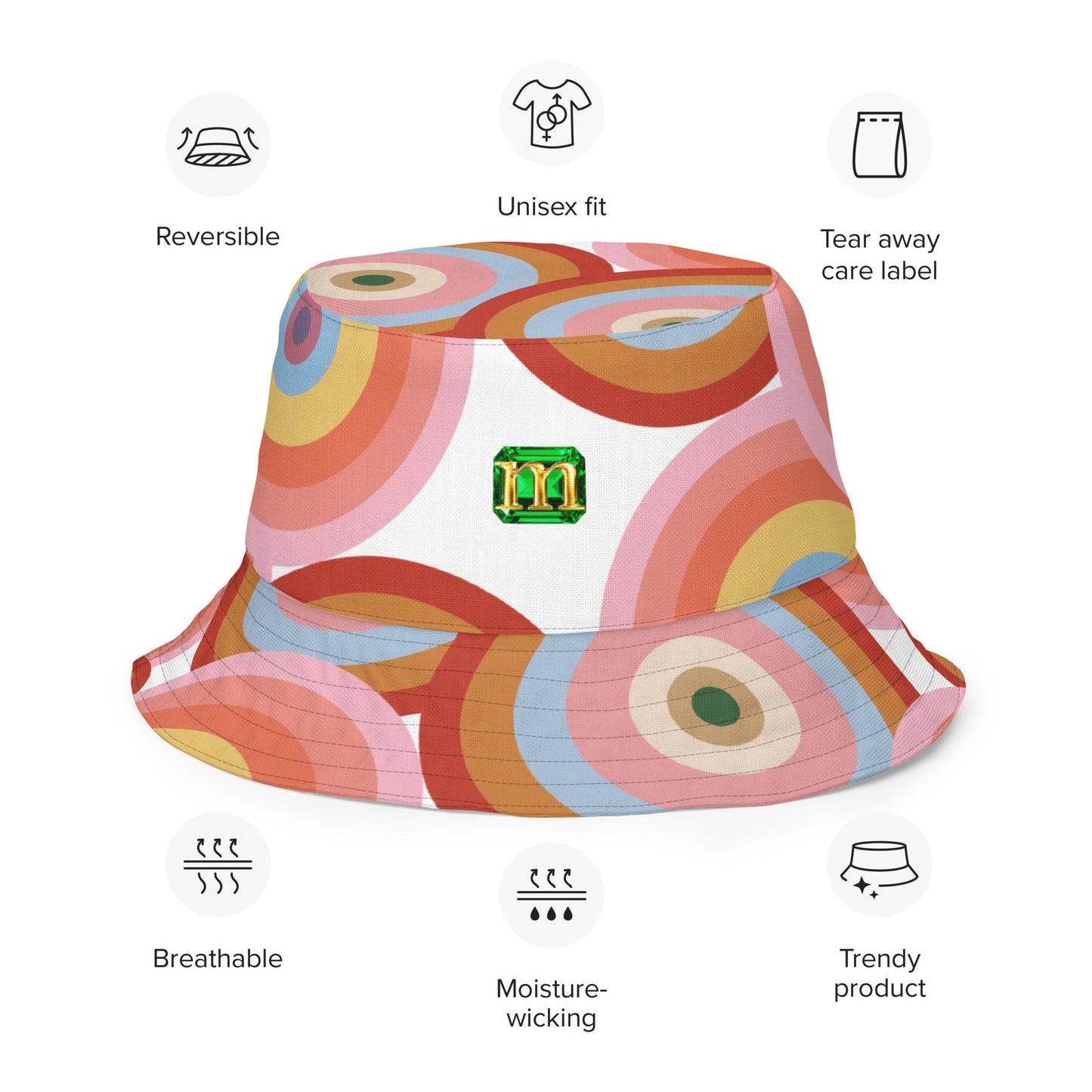 Reversible Bucket Hat 5 by Mollie - rubberchicken.studio