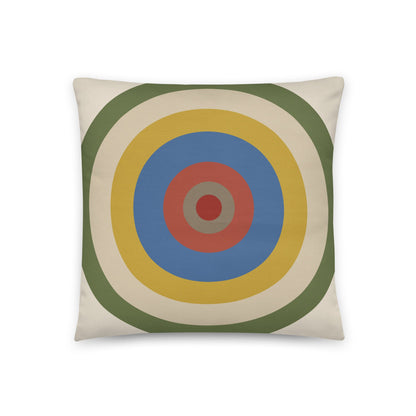 Rocket - cotton cushion cover - Fresh blues, crisp whites and energetic accents. - rubberchicken.studio