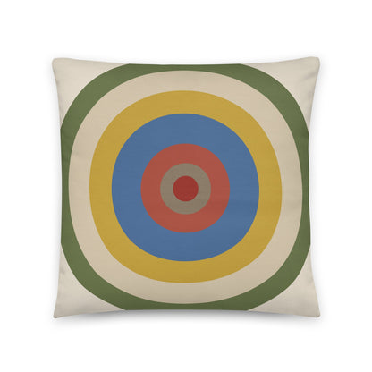 Rocket - cotton cushion cover - Fresh blues, crisp whites and energetic accents. - rubberchicken.studio