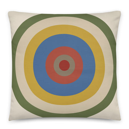 Rocket - cotton cushion cover - Fresh blues, crisp whites and energetic accents. - rubberchicken.studio