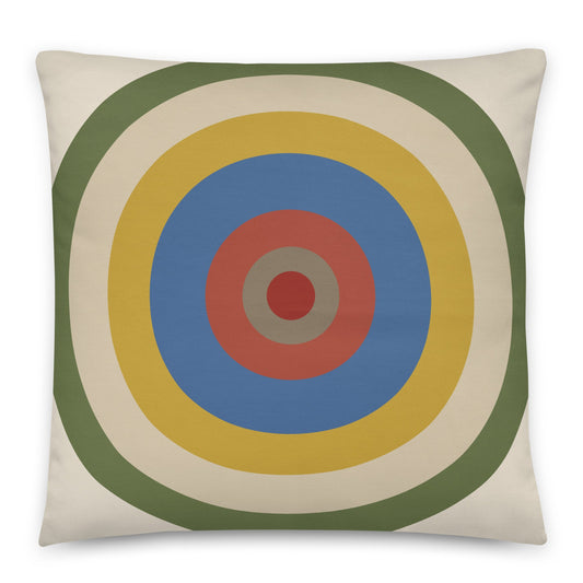 Rocket - cotton cushion cover - Fresh blues, crisp whites and energetic accents. - rubberchicken.studio