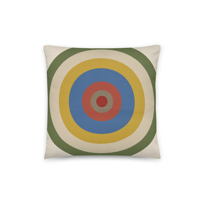Rocket - cotton cushion cover - Fresh blues, crisp whites and energetic accents. - rubberchicken.studio