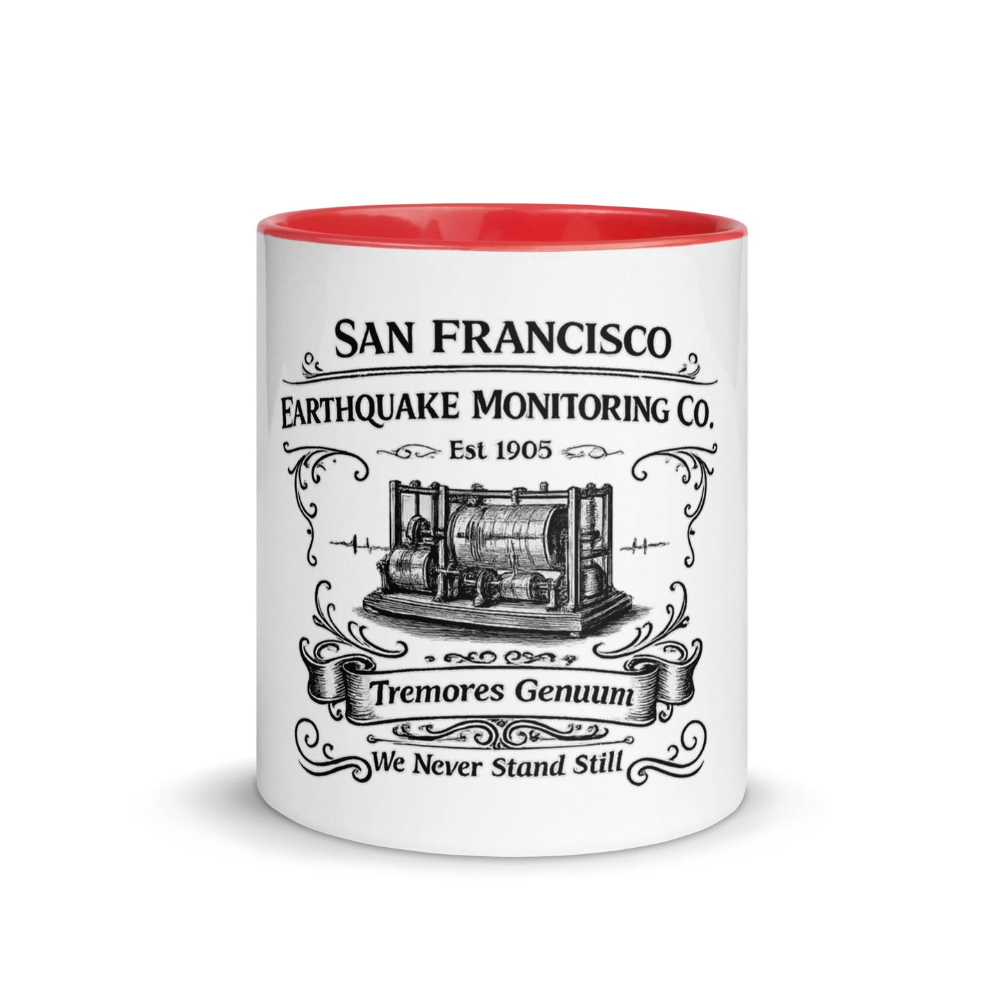San Francisco Earthquake Monitoring Co. Mug by Toby. - rubberchicken.studio