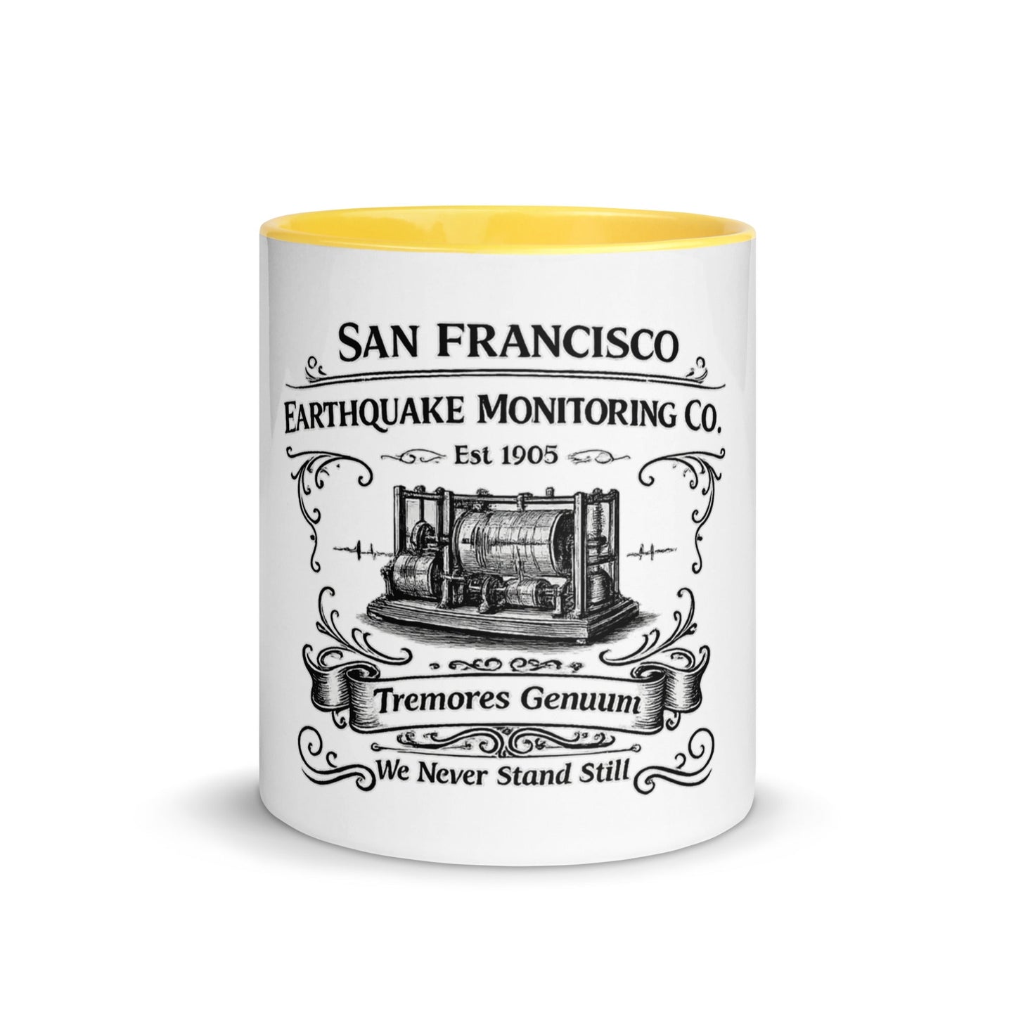 San Francisco Earthquake Monitoring Co. Mug by Toby. - rubberchicken.studio