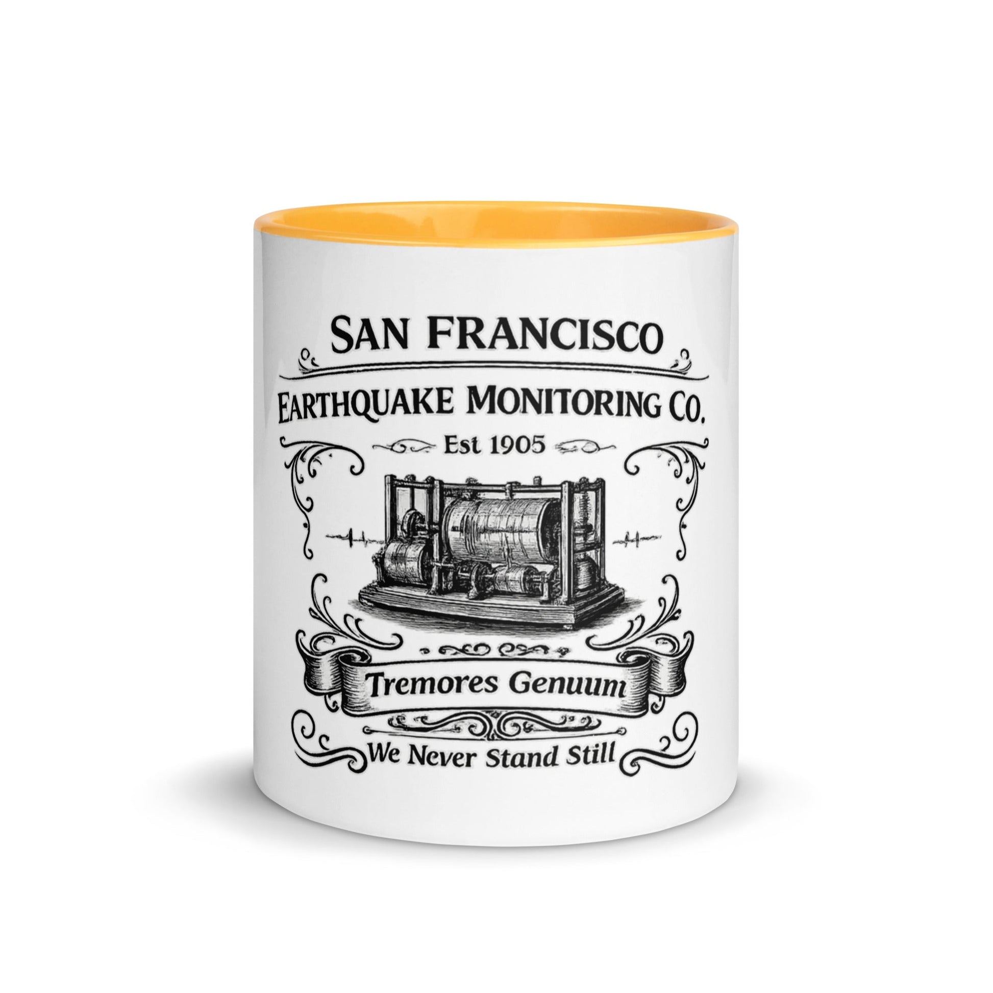 San Francisco Earthquake Monitoring Co. Mug by Toby. - rubberchicken.studio