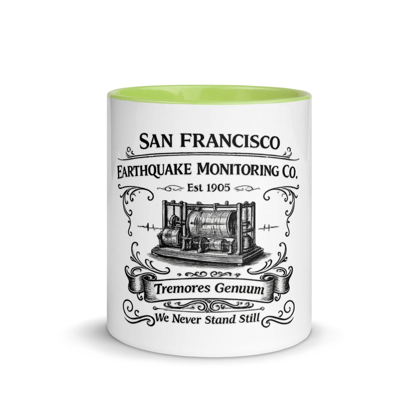 San Francisco Earthquake Monitoring Co. Mug by Toby. - rubberchicken.studio