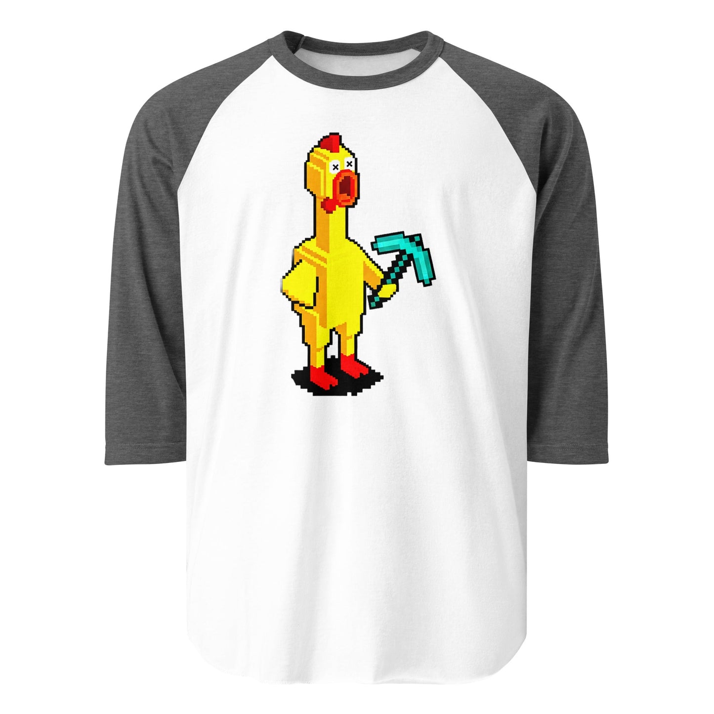 The Official Rubber Chicken 3/4 sleeve raglan shirt - rubberchicken.studio