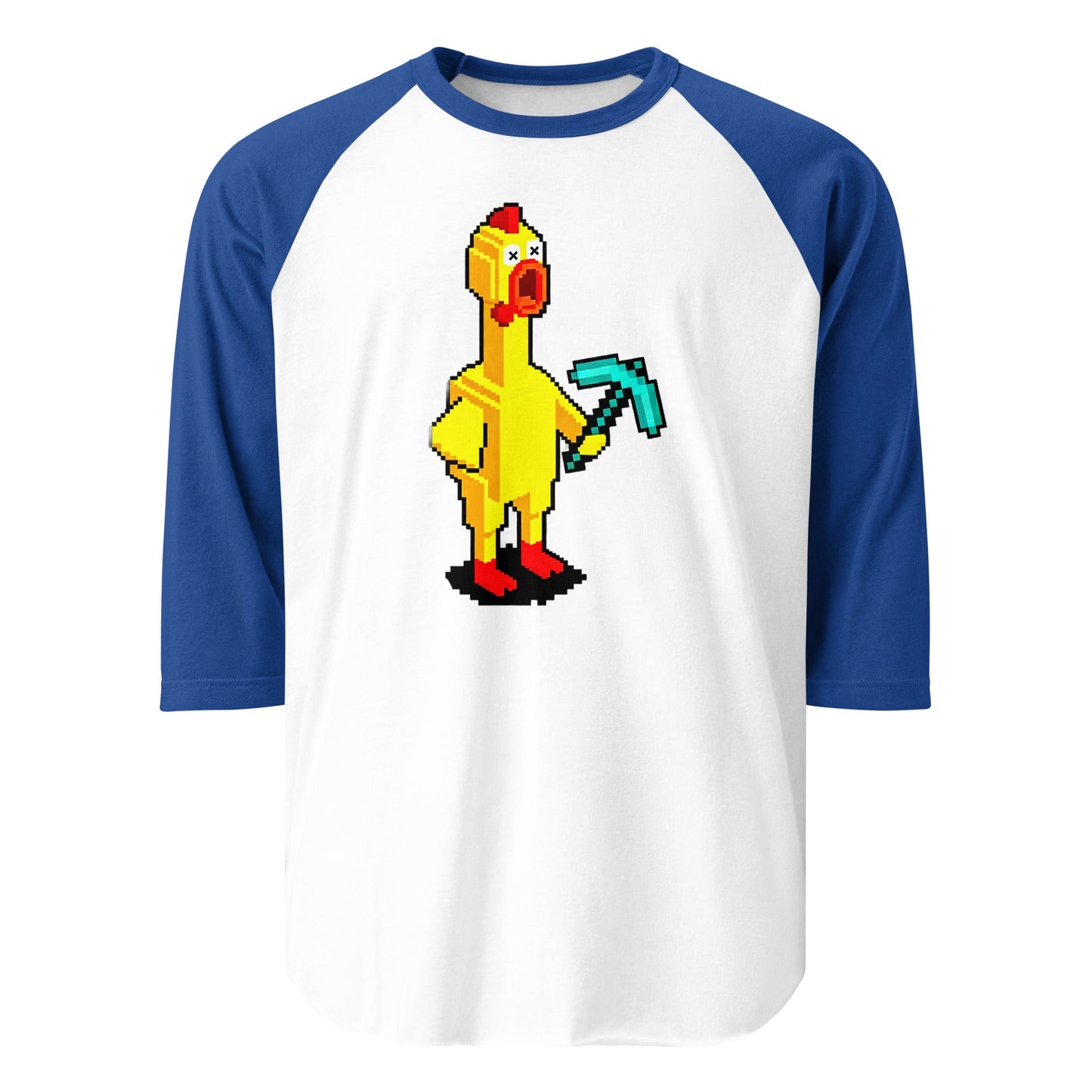 The Official Rubber Chicken 3/4 sleeve raglan shirt - rubberchicken.studio
