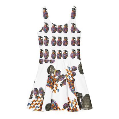 Under The Sea Cotton Skater Dress - rubberchicken.studio