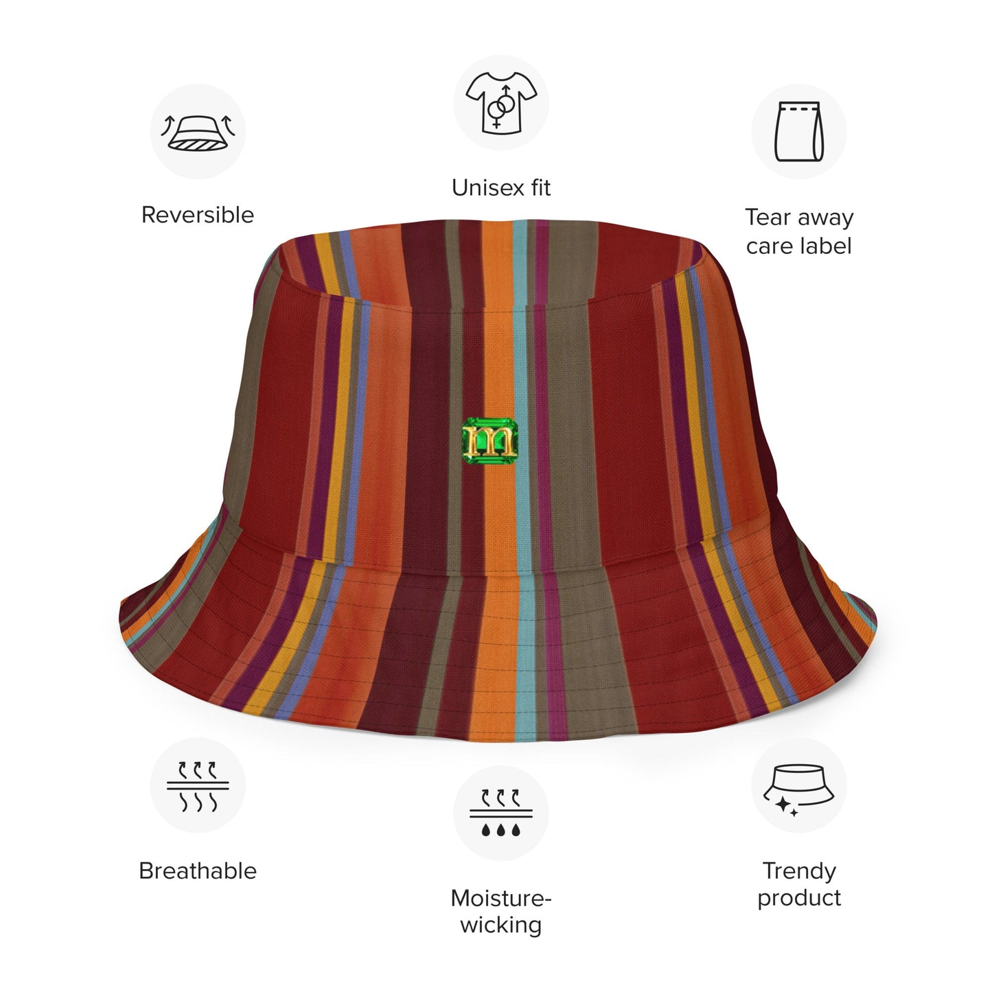 Whitby - Reversible Bucket Hat by Mollie - rubberchicken.studio